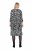 Ulla Popken 845825 Robe mi-longue fleurie à manches 3/4 Noir - Robes midi - Robes midi grande taille
