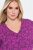Ulla Popken 845825 Robe mi-longue fleurie à col V Lilas - Robes midi - Robes midi grande taille
