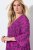 Ulla Popken 845825 Robe mi-longue fleurie à col V Lilas - Robes midi - Robes midi grande taille