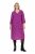 Ulla Popken 845825 Robe mi-longue fleurie à col V Lilas - Robes midi - Robes midi grande taille