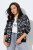 Ulla Popken 845841 Veste fleurie réversible à col teddy Noir - Vestes - Vestes femme grande taille