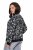 Ulla Popken 845841 Veste fleurie réversible à col teddy Noir - Vestes - Vestes femme grande taille