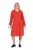 Ulla Popken 845863 Robe mi-longue rayée à ceinture à nouer Corail - Robes midi - Robes midi grande taille