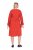 Ulla Popken 845863 Robe mi-longue rayée à ceinture à nouer Corail - Robes midi - Robes midi grande taille