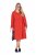 Ulla Popken 845863 Robe mi-longue rayée à ceinture à nouer Corail - Robes midi - Robes midi grande taille