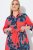 Ulla Popken 846164 Robe chemise fleurie Rouge - Robes midi - Robes midi grande taille