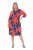 Ulla Popken 846164 Robe chemise fleurie Rouge - Robes midi - Robes midi grande taille
