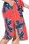 Ulla Popken 846164 Robe chemise fleurie Rouge - Robes midi - Robes midi grande taille