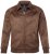 JP1880 846200 Blouson bomber aspect daim Brun foncé - Vestes - Vestes Homme Grandes Tailles