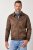 JP1880 846200 Blouson bomber aspect daim Brun foncé - Vestes - Vestes Homme Grandes Tailles