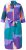 Ulla Popken 846351 Robe chemise imprimée Lilas - Robes midi - Robes midi grande taille