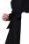 Ulla Popken 846373 Robe mi-longue à ceinture à nouer Noir - Robes midi - Robes midi grande taille