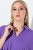 Ulla Popken 846373 Robe sweat trapèze à manches 3/4 Lilas - Robes - Robes pour toutes les tailles