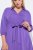 Ulla Popken 846373 Robe sweat trapèze à manches 3/4 Lilas - Robes - Robes pour toutes les tailles