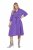 Ulla Popken 846373 Robe sweat trapèze à manches 3/4 Lilas - Robes - Robes pour toutes les tailles