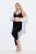 Ulla Popken 846491 Legging collant 3/4 en dentelle Noir - Collants & chaussettes - 