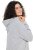 Ulla Popken 846886 Robe sweat à capuche Gris chiné - Robes sweat - 
