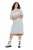 Ulla Popken 846886 Robe sweat à capuche Gris chiné - Robes sweat - 
