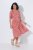 Ulla Popken 846912 Robe mi-longue imprimée Corail - Robes midi - Robes midi grande taille