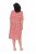 Ulla Popken 846912 Robe mi-longue imprimée Corail - Robes midi - Robes midi grande taille