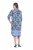 Ulla Popken 846952 Robe chemise fleurie Blanc - Robes midi - Robes midi grande taille
