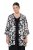 Ulla Popken 847060 Veste ouverte en mousseline dévorée Noir - Vestes - Vestes femme grande taille