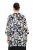 Ulla Popken 847060 Veste ouverte en mousseline dévorée Noir - Vestes - Vestes femme grande taille