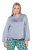 Ulla Popken 847191 Blouson brillant à col teddy Gris - Vestes - Vestes femme grande taille