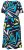 Ulla Popken 847324 Robe mi-longue imprimée Bleu marine - Robes midi - Robes midi grande taille