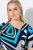 Ulla Popken 847324 Robe mi-longue imprimée Bleu marine - Robes midi - Robes midi grande taille