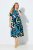 Ulla Popken 847324 Robe mi-longue imprimée Bleu marine - Robes midi - Robes midi grande taille