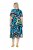 Ulla Popken 847324 Robe mi-longue imprimée Bleu marine - Robes midi - Robes midi grande taille