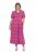 Ulla Popken 847409 Robe longue imprimée Rouge baie - Robes maxi - Robes maxi grande taille
