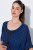 Ulla Popken 847654 Robe imprimée Bleu marine - Caftans - 