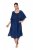Ulla Popken 847654 Robe imprimée Bleu marine - Caftans - 