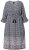 Ulla Popken 847798 Robe mi-longue trapèze à col V Noir - Robes midi - Robes midi grande taille