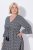 Ulla Popken 847798 Robe mi-longue trapèze à col V Noir - Robes midi - Robes midi grande taille