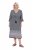 Ulla Popken 847798 Robe mi-longue trapèze à col V Noir - Robes midi - Robes midi grande taille