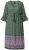 Ulla Popken 847798 Robe mi-longue trapèze à col V Vert foncé - Robes midi - Robes midi grande taille