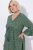 Ulla Popken 847798 Robe mi-longue trapèze à col V Vert foncé - Robes midi - Robes midi grande taille