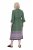 Ulla Popken 847798 Robe mi-longue trapèze à col V Vert foncé - Robes midi - Robes midi grande taille
