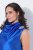 Ulla Popken 847862 Robe en satin Bleu roi - Robes d'été - Robes d'été grande taille