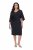 Ulla Popken 847909 Robe mi-longue fleurie Noir - Robes midi - Robes midi grande taille