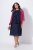 Ulla Popken 847918 Robe en mousseline fleurie Bleu marine - Robes midi - Robes midi grande taille