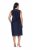 Ulla Popken 847918 Robe en mousseline fleurie Bleu marine - Robes midi - Robes midi grande taille