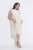 Ulla Popken 847918 Robe en mousseline fleurie Blanc cassé - Robes d'été - Robes d'été grande taille