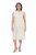 Ulla Popken 847918 Robe en mousseline fleurie Blanc cassé - Robes d'été - Robes d'été grande taille