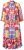 Ulla Popken 848015 Robe mi-longue imprimée à cordon Rose - Robes midi - Robes midi grande taille