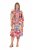 Ulla Popken 848015 Robe mi-longue imprimée à cordon Rose - Robes midi - Robes midi grande taille