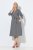 Ulla Popken 848052 Robe mi-longue rayée à ceinture à nouer Noir - Robes midi - Robes midi grande taille